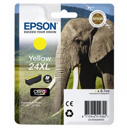 T2434 Cartouche d'encre Epson - Jaune - T24XL Eléphant