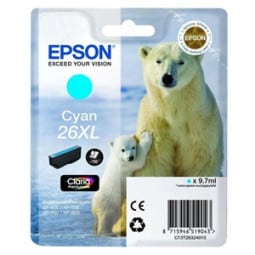 T2632 Cartouche d'encre Epson - Cyan - T26XL Ours Polaire