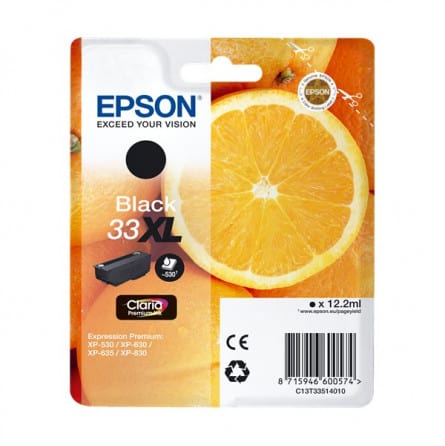 T3351 Cartouche d'encre compatible Epson - Noir - T33XL Orange