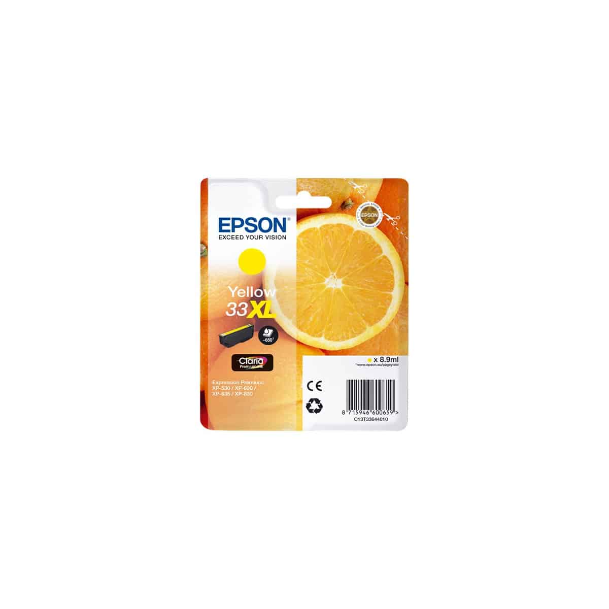 T3364 Cartouche d'encre compatible Epson - Jaune - T33XL Orange
