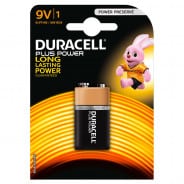 Piles 9V Alcaline Duracell - 1 pile