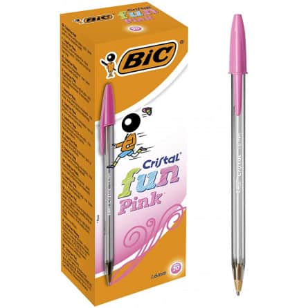 Lot de 20 stylos à bille Bic- Rose