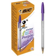 Lot de 20 stylos à bille Bic - Violet