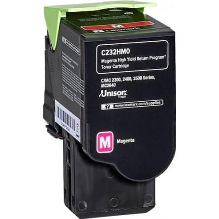 C2325 / C2425 / C2535 / MC 2325 / MC2425 / MC2535 / MC2640 M Toner laser Lexmark C232HM0 - Magenta