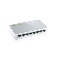 Switch 8 ports RJ45 - 10/100 Mbps - TP-Link - Blanc / Gris