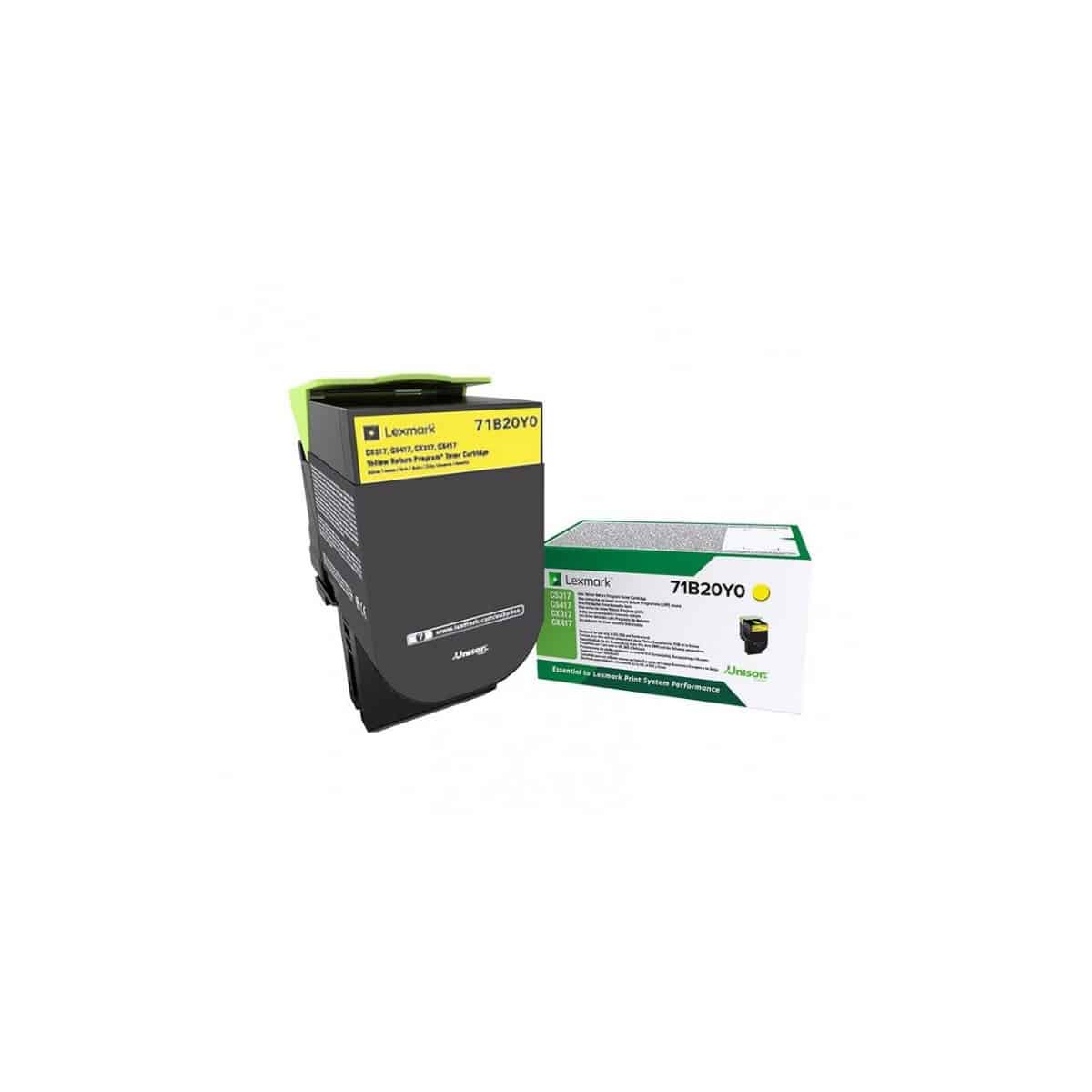 CX-317 / 417 / 517 / CS-317 / 417 / 517 Y Toner laser Lexmark 71B20Y0 - Jaune