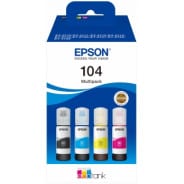 Pack de 4 bouteilles T104 Epson C13T00P640 - 4 Couleurs