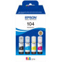 Pack de 4 bouteilles T104 Epson C13T00P640 - 4 Couleurs