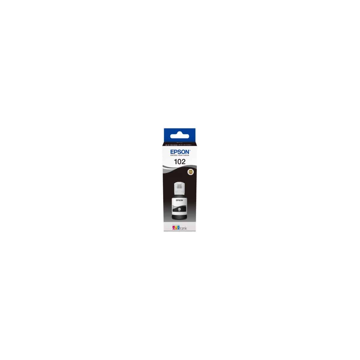 102 Bk Bouteille d'encre compatible Epson C13T03R140- Noir