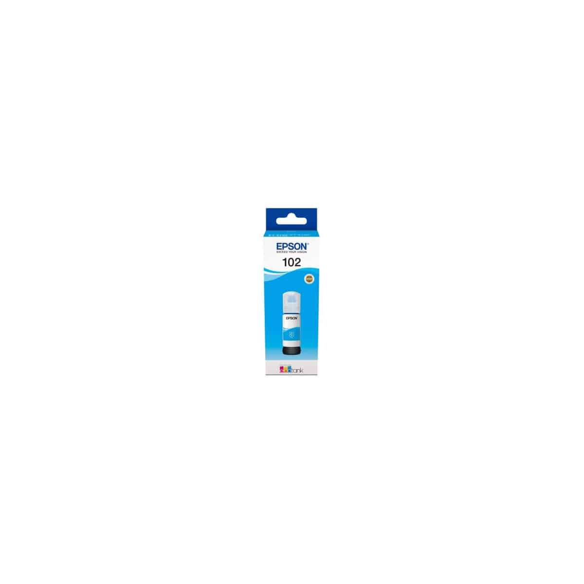 102 C Bouteille d'encre compatible Epson C13T03R240 - Cyan