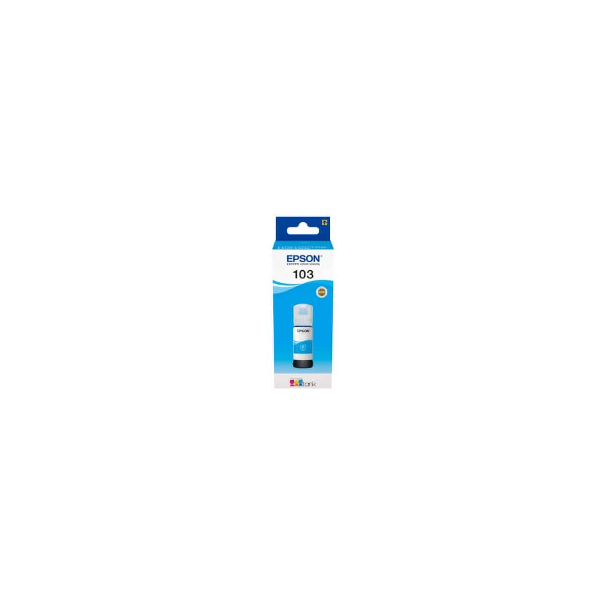 103 Bouteille d'encre compatible Epson C13T00S24A10 - Cyan