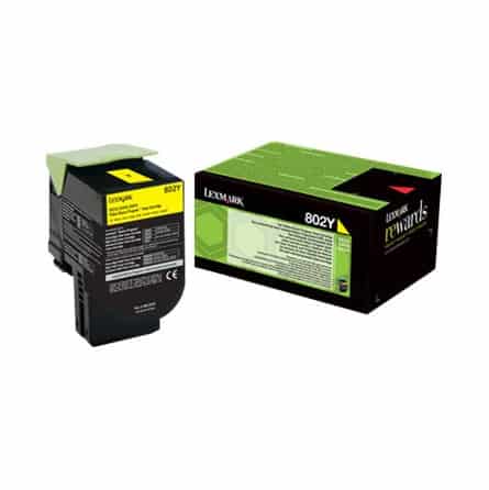 CX 310 / CX410 / CX510 Y Toner laser Lexmark 80C2S / 802SY - Jaune