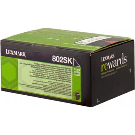 CX 310 / CX410 / CX510 BK Toner laser compatible Lexmark 80C2S / 802SK - Noir