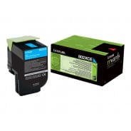 CX 310 / CX410 / CX510 C Toner laser Lexmark 80C2SC0 / 80C2SCE / 802SC - Cyan
