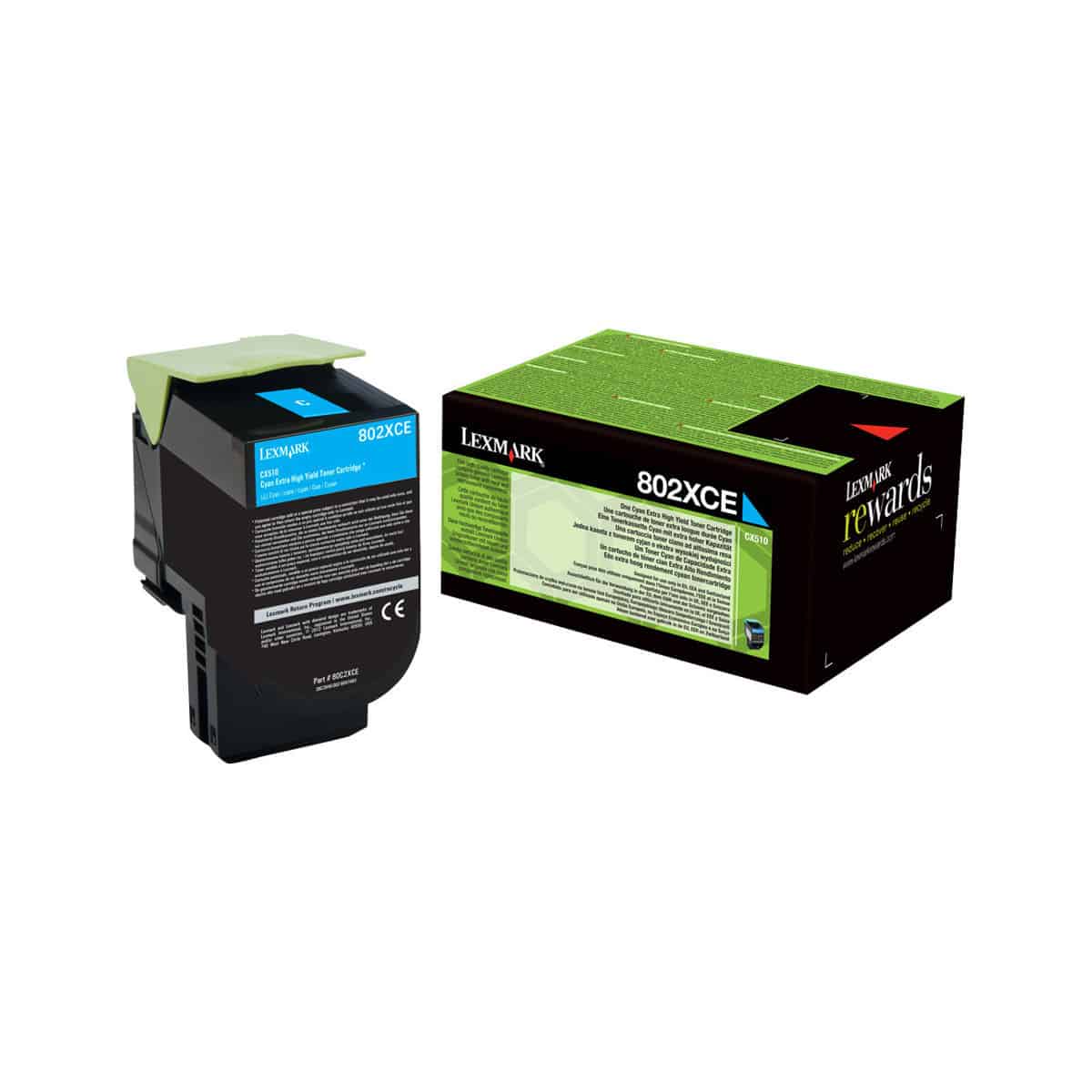 CX 310 / CX410 / CX510 C Toner laser Lexmark 80C2SC0 / 80C2SCE / 802SC - Cyan