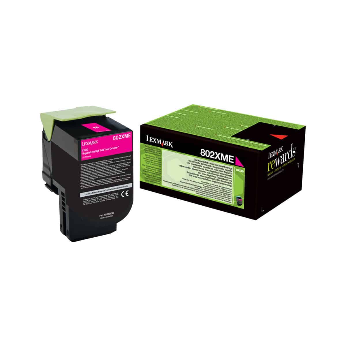 CX 310 / CX410 / CX510 M Toner laser Lexmark 80C2SM0 / 80C2SME / 802SM - Magenta