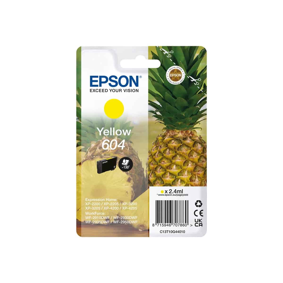 604 Y Cartouche Epson C13T10G44010 - Jaune - Ananas