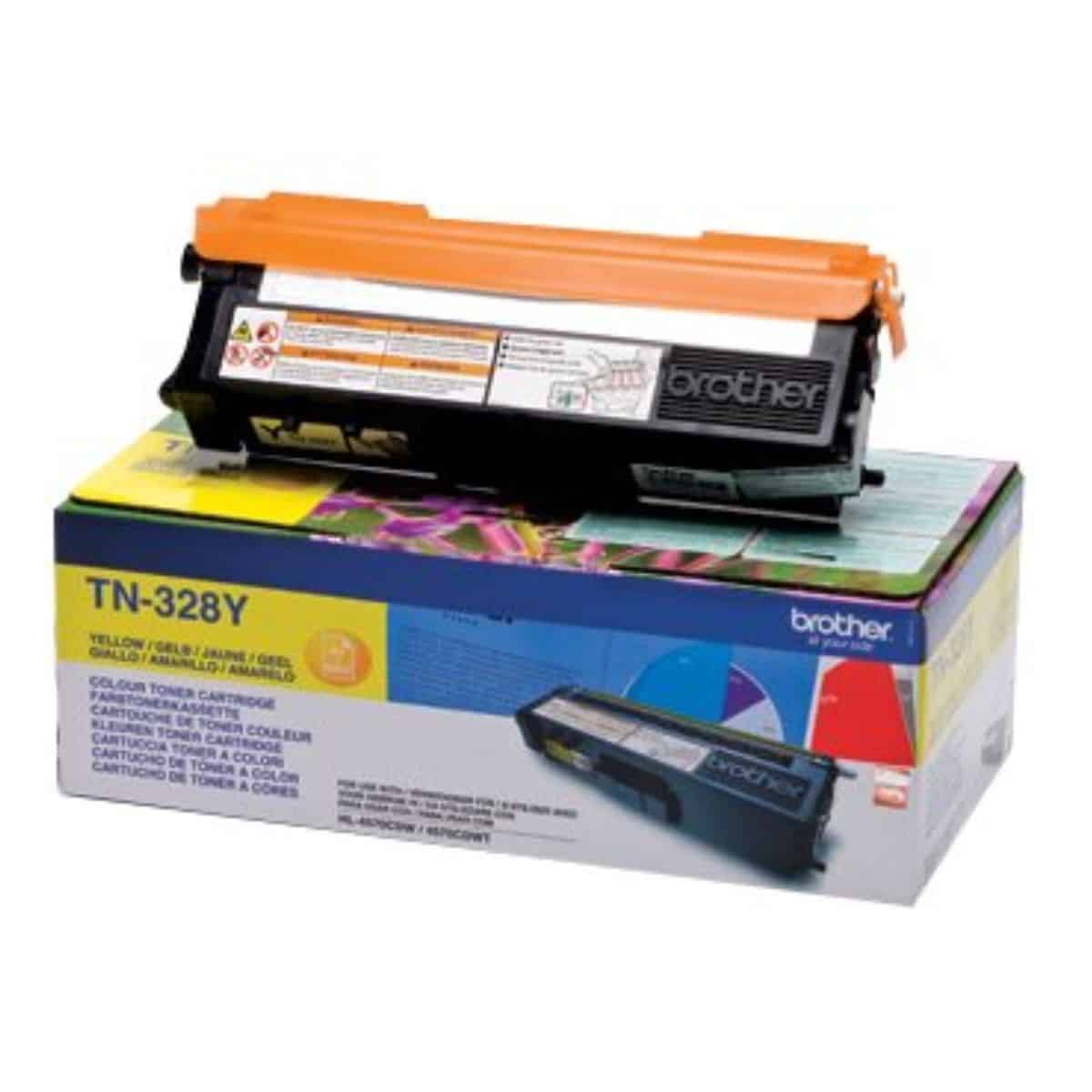 TN 328 Y Toner laser Brother - Jaune