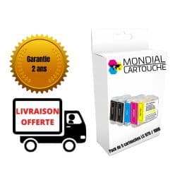 Pack 5 Cartouches LC-970 / 1000 XL compatible Brother - Mondial Cartouche