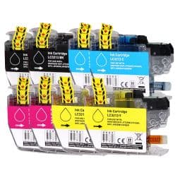 Pack de 8 Cartouches LC-3213 compatible Brother - 4 couleurs