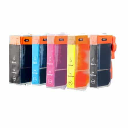 Pack 5 cartouches PGI-550XL/CLI-551 XL compatible Canon - 5 couleurs