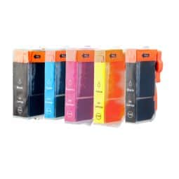 Pack 5 Cartouches PGI-525 / CLI-526 générique Canon - 4 Couleurs