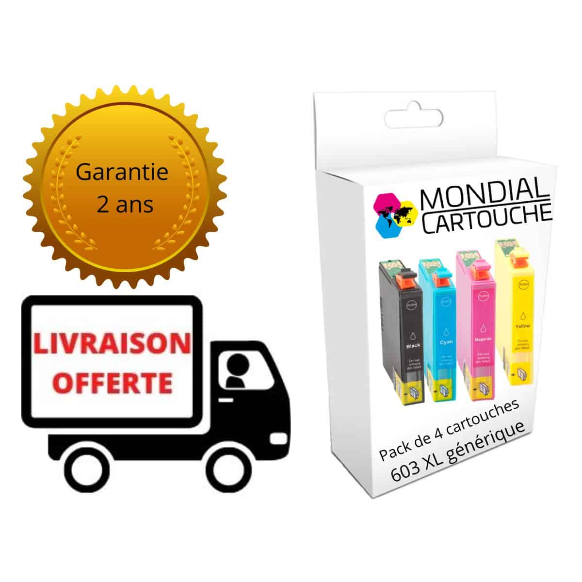 Pack de cartouche de toner d'origine Brother TN243 noir, cyan, magenta–