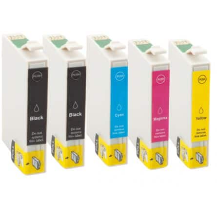 Pack 5 Cartouches T0615 d'encre générique pour Epson - 4 Couleurs