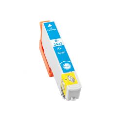 T2432 Cartouche d'encre générique pour Epson - Cyan - T24XL Eléphant