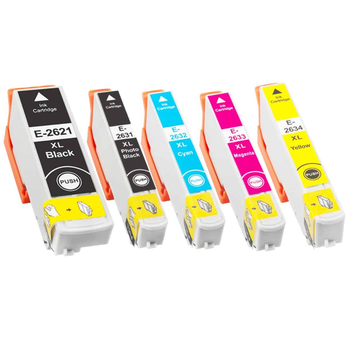 Pack 5 Cartouches T2636 générique pour Epson - T26XL - Ours Polaire