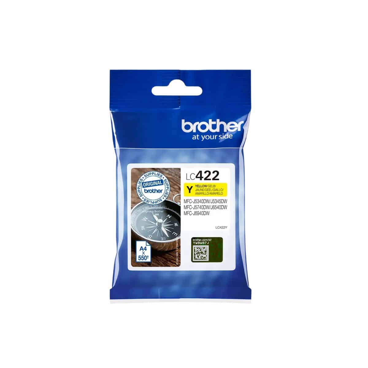 LC422 Y Cartouche d'encre Brother - Jaune