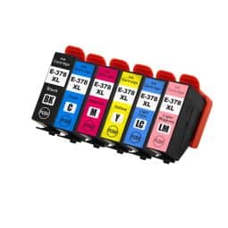 Pack 6 Cartouches T3798 générique pour Epson - T378XL Ecureuil