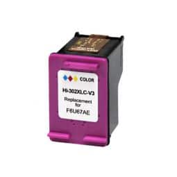 N°302 CL XL Cartouche d'encre recyclée pour HP F6U67AE - 3 Couleurs