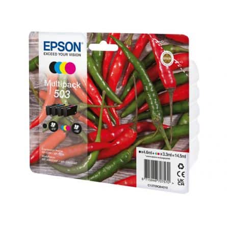 Pack 4 Cartouches 503 Epson C13T09Q64010 - 4 Couleurs - Piments