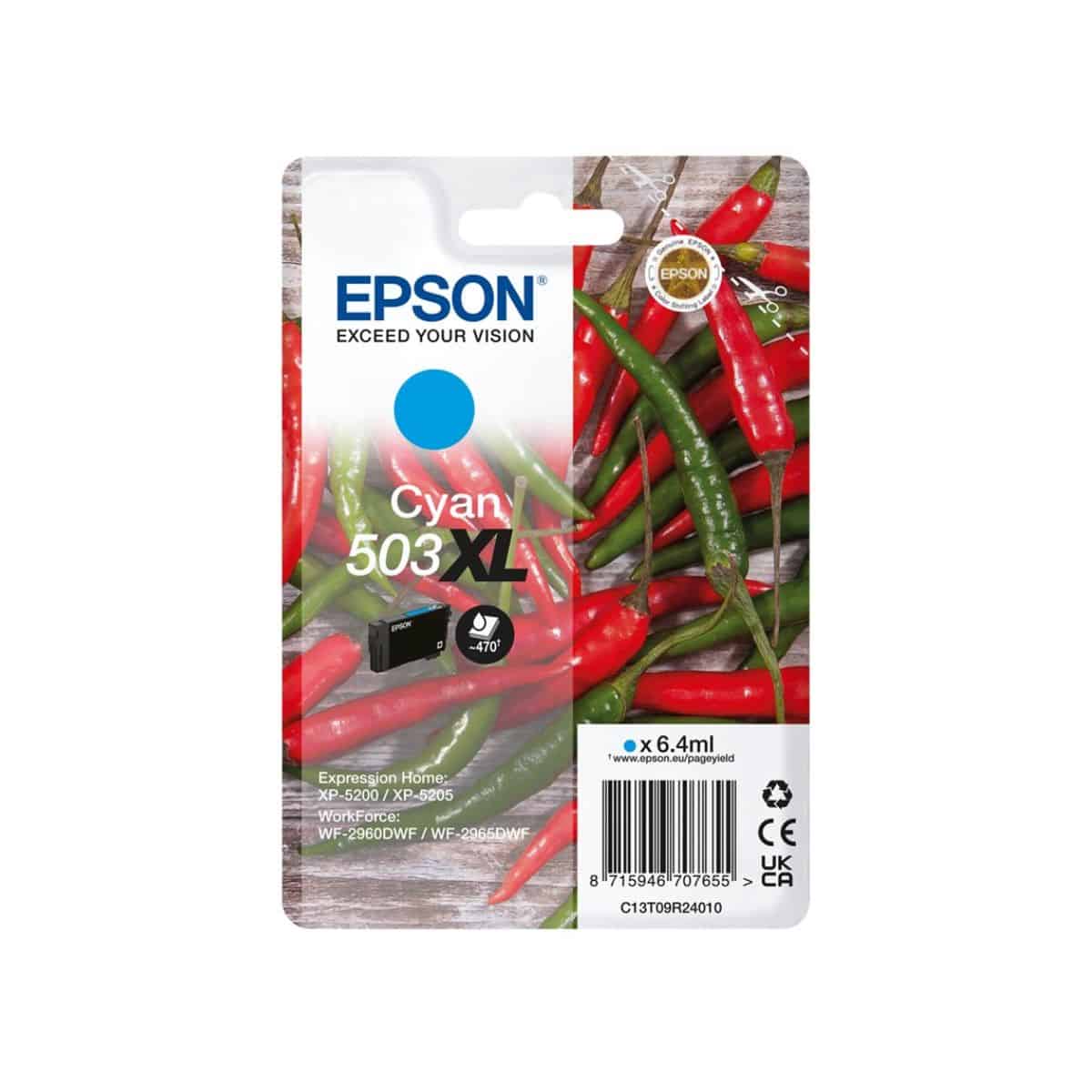 Cartouche EPSON 503XL (C13T09R24010) cyan - cartouche d'encre de