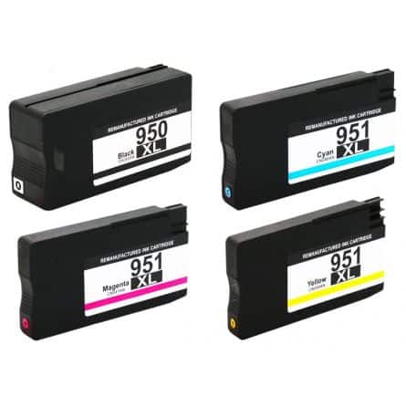 Pack 4 cartouches N°950 / 951 XL générique pour HP - 4 Couleurs