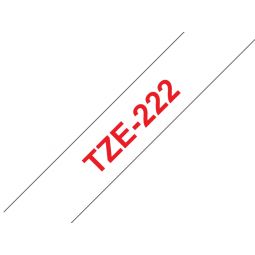 Tze 222 Ruban générique pour Brother - Rouge sur Blanc