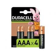 Piles AAA / HR03 / DC2400 / 1.2V Rechargeables 750 mAh - Duracell - 4 piles