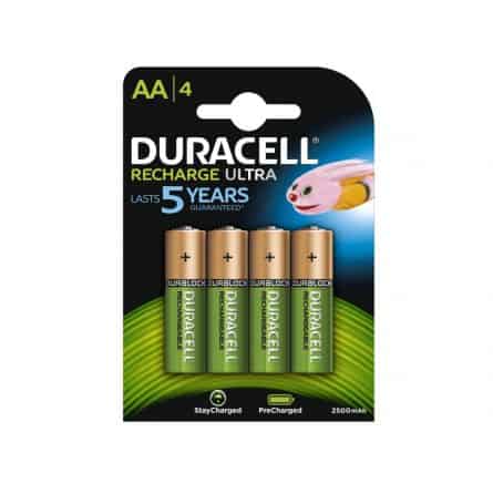 Piles AA / LR6 / 1.2V Rechargeables 2500 mAh - Duracell Ultra - 4 piles