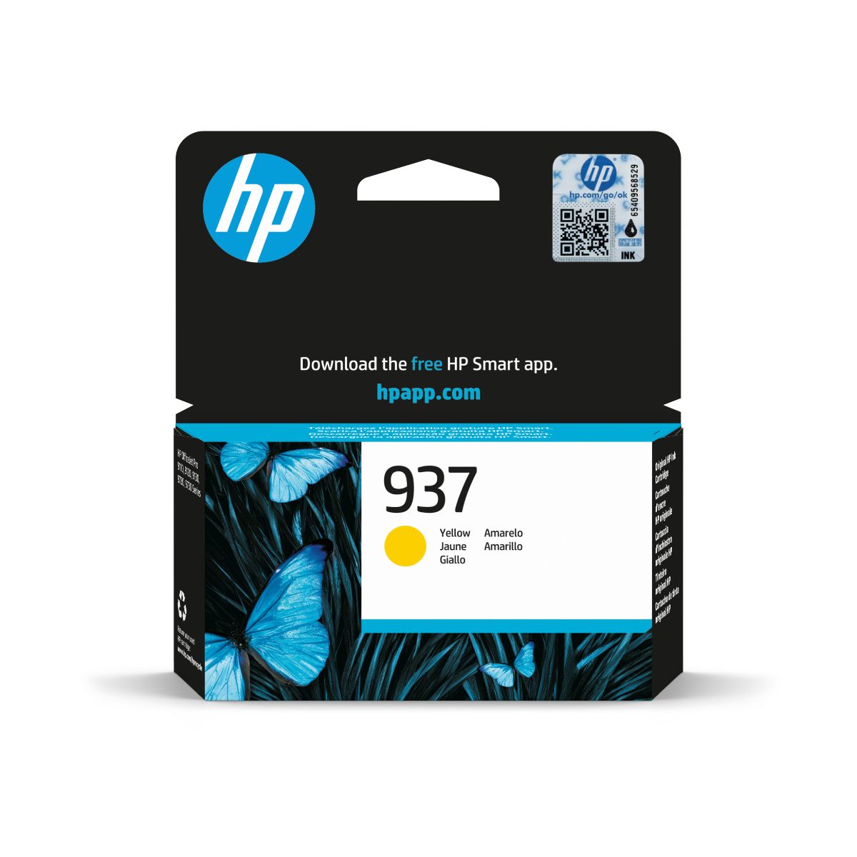 HP-937 Y Cartouche d'encre HP - 4S6W4NE - Jaune