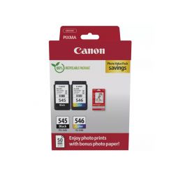 Pack PG-545 / CL-546 Cartouches d'encre Canon - 8287B005 + 50 feuilles de papier photo