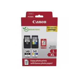 Pack PG-540 L / CL-541 XL Cartouches d'encre Canon - 5224B007 + 50 feuilles de papier photo