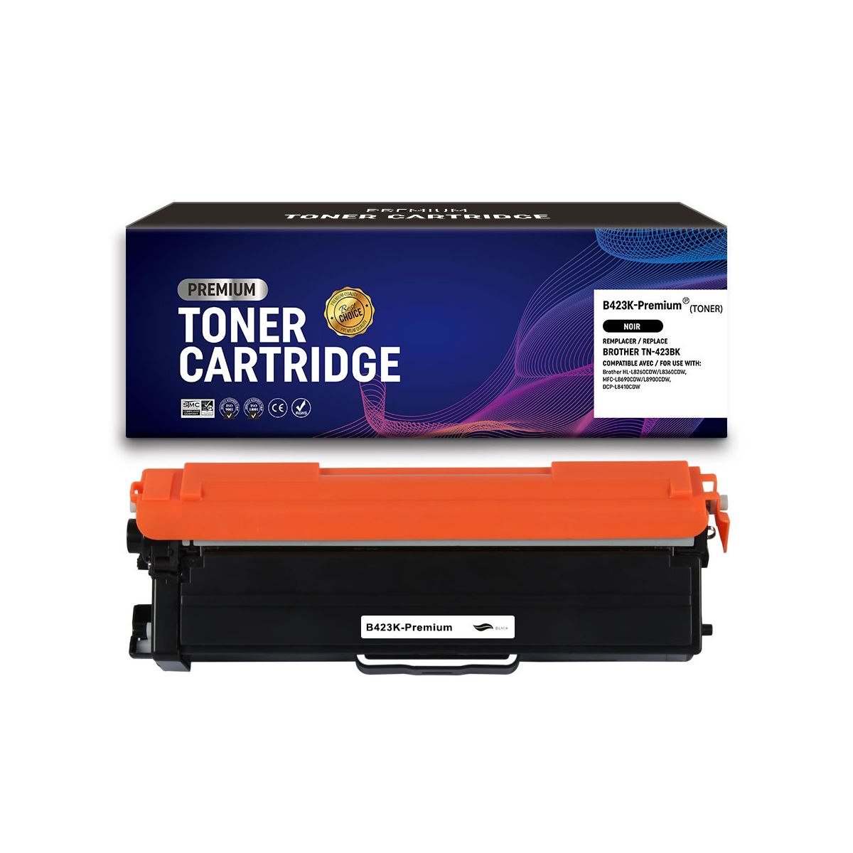 TN 421 / TN-423 BK Toner laser générique Prémium pour Brother - Noir