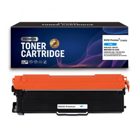 TN 421 / TN-423 C Toner laser générique Prémium pour Brother - Cyan