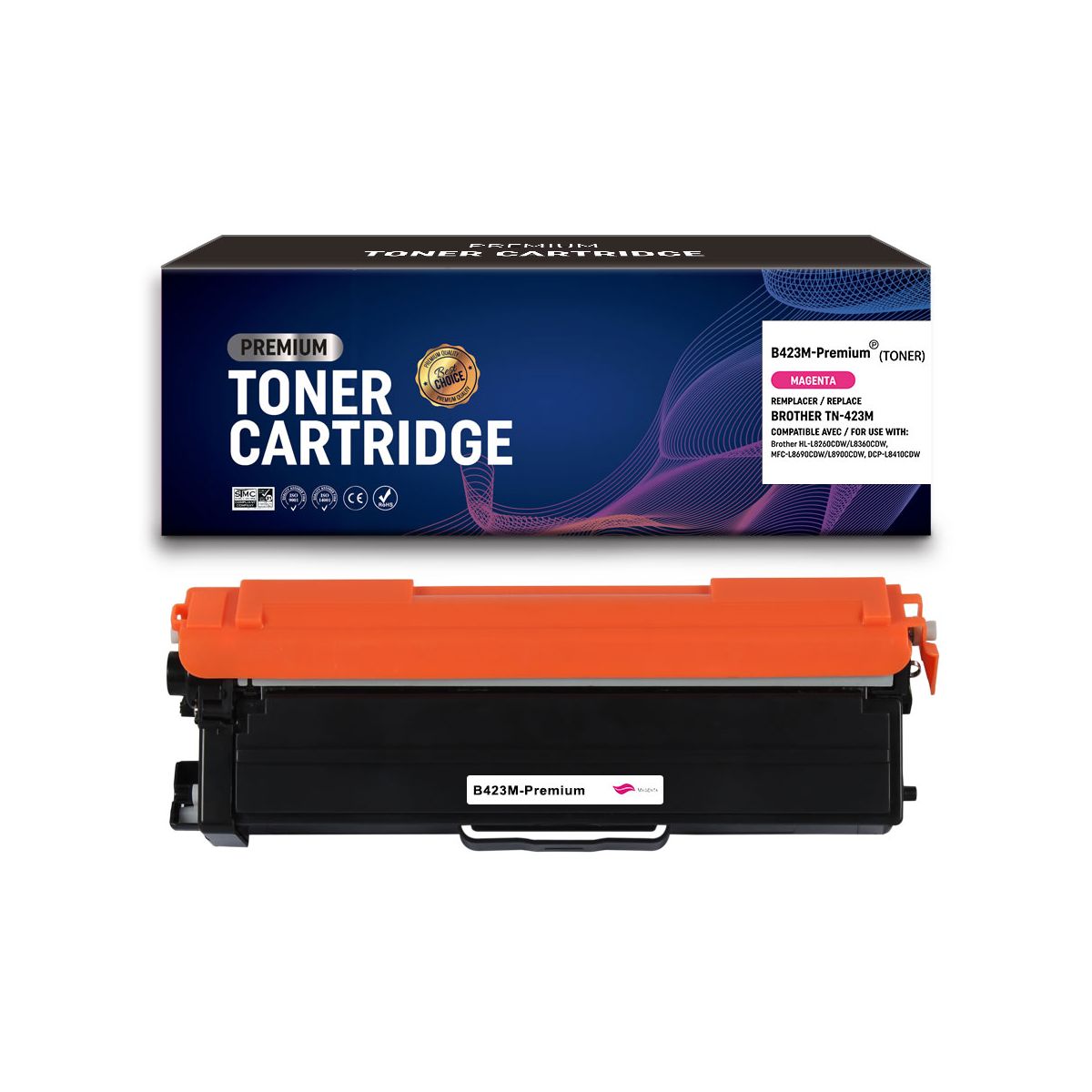 TN 421 / TN-423 M Toner laser générique Prémium pour Brother - Magenta