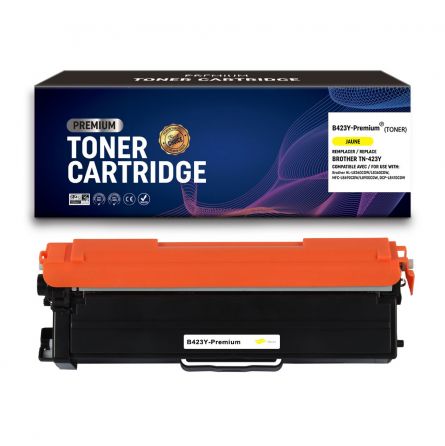 TN 421 / TN-423 Y Toner laser générique Prémium pour Brother - Jaune