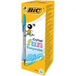 Lot de 20 stylos à bille Bic - Bleu Turquoise