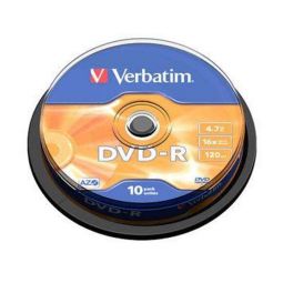 Spindle de 10 DVD-R 16x - 4.7Go 120 min - Verbatim