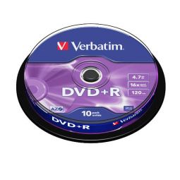 Spindle de 10 DVD-R 16x - 4.7Go 120 min - Verbatim