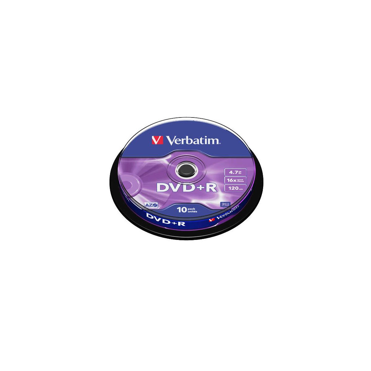 Spindle de 10 DVD-R 16x - 4.7Go 120 min - Verbatim